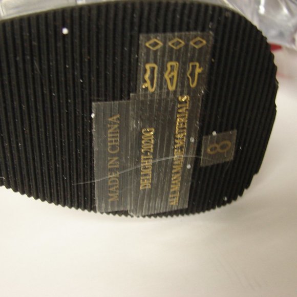 NIB NWOT Pleaser Knee Hi Delight 2020 Silver Glitter Boot Lace Up Inner Zip SZ 8 - Picture 13 of 16